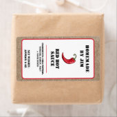 Modern Red Hot Chili Sauce Pepper Kraft Label (Insitu)