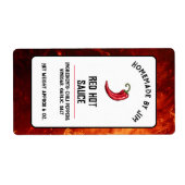 Modern Red Hot Chili Sauce Pepper Label (Vorne)