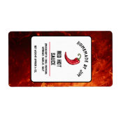 Modern Red Hot Chili Sauce Pepper Label (Vorne)