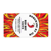 Modern Red Hot Chili Sauce Pepper Label (Vorne)