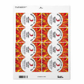 Modern Red Hot Chili Sauce Pepper Label (Vorne)