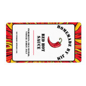 Modern Red Hot Chili Sauce Pepper Label (Vorne)