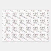 Modern Red Kardinal Winter Snow Weihnachten Geschenkpapier Set (Vorderseite 2)