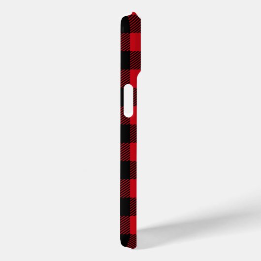 Modern Red Kariert Karo Pattername Case-Mate iPhone Hülle (Rückseite / Rechts)
