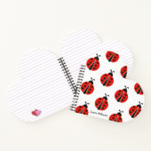 Modern Red Ladybug Personalisiert Notizblock (Innenseite)