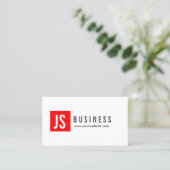 Modern Red Logo Video Editor Business Card Visitenkarte (Stehend Vorderseite)