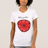 Modern Red Mandala Namaste T-Shirt (Vorderseite)