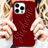 Modern Red Minimalistisch Script Name Case-Mate iPhone Hülle