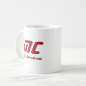 Modern Red Monogram Name Bold Custom für ihn Kaffeetasse (Vorderseite Links)