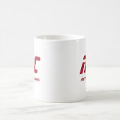 Modern Red Monogram Name Bold Custom für ihn Kaffeetasse (Mittel)