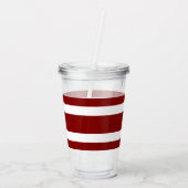 Modern Red Name Script Acryltrinkbecher (Rückseite)