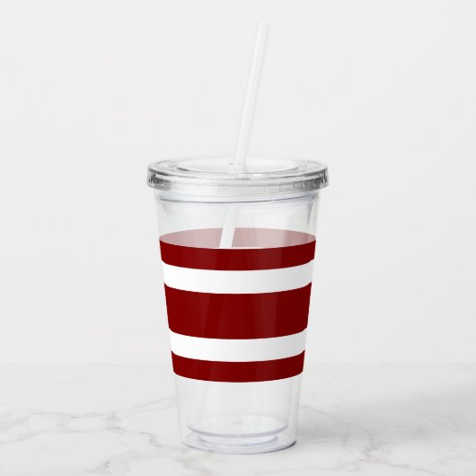 Modern Red Name Script Acryltrinkbecher (Rückseite)