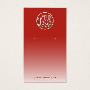 Modern Red Ombre Ihre Logo Ohrmarke Display Card