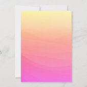 Modern Red Orange 50. Geburtstag Einladung (Rückseite)