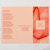 Modern Red Orange Elegante Trifold Broschüre (Vorderseite)