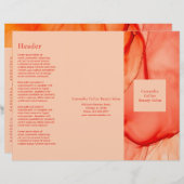 Modern Red Orange Elegante Trifold Broschüre (Vorne/Hinten)