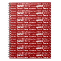 Modern Red Personalized Name Collage