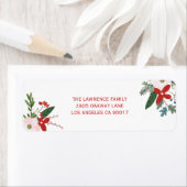 Modern Red Pink Floral Frohe Weihnachtsansprache (Insitu)