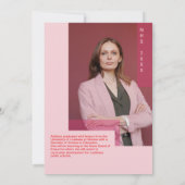 Modern Red & Pink Typography Grad Party Photo Einladung (Rückseite)