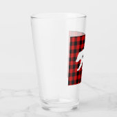 Modern Red Pläd and White Mama Bear Gift Glas (Rechts)