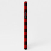 Modern Red Pläd and White Mama Bear Gift iPhone Hülle (Rechte Seite)