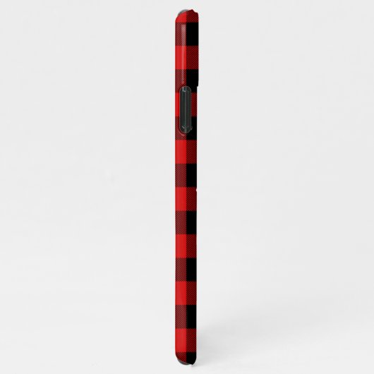 Modern Red Pläd and White Mama Bear Gift iPhone Hülle (Rechte Seite)