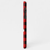 Modern Red Pläd and White Mama Bear Gift iPhone Hülle (Linke Seite)