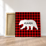 Modern Red Pläd and White Mama Bear Gift Leinwanddruck<br><div class="desc">Modernes Geschenk für Karierte und weiße Mama-Bären.Bestes Personalisiertes Geschenk für Mütter Tag,  Weihnachten,  Frauentag oder Mama Geburtstag. Überraschende Mama mit einem Geschenk,  das so Phantastisch ist wie sie.</div>