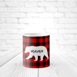 Modern Red Plaid And White Mama Bear Gift Kaffeetasse<br><div class="desc">Modern Red Plaid And White Mama Bear Gift.Best Personalized Gift For Mothers day,  Christmas,  Woman's day or Mom Birthday. Surprise Mom With a Gift That’s As Amazing As She Is.</div>