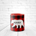 Modern Red Plaid And White Mama Bear Gift Zweifarbige Tasse<br><div class="desc">Modern Red Plaid And White Mama Bear Gift.Best Personalized Gift For Mothers day,  Christmas,  Woman's day or Mom Birthday. Surprise Mom With a Gift That’s As Amazing As She Is.</div>