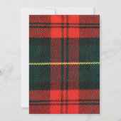 Modern Red Plaid Christmas Party Invitation Einladung (Rückseite)