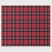 Modern Red Plaid Pattern Geschenkpapier (Flach)