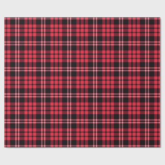 Modern Red Plaid Pattern Geschenkpapier (Flach)