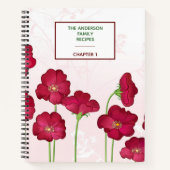 Modern Red Poppies Musterfamilie Rezept Buch (Vorderseite)