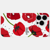 Modern Red Poppy Blume Case-Mate iPhone Hülle (Rückseite (Horizontal))