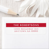 Modern Red Return Address Label (Insitu)