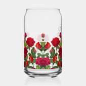 Modern Red Rose Minimalist Name I Love You Dosenglas (Rechts)