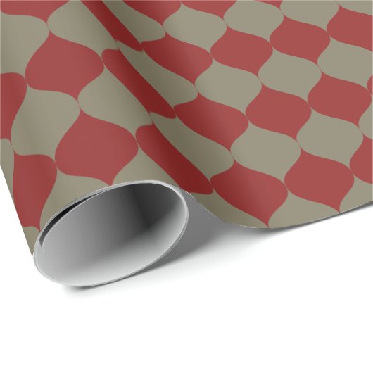 Modern Red Sage Christmas Ogee  Geschenkpapier (Rolleneckpunkt)