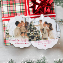 Modern Red Script 2 Family Foto Christmas