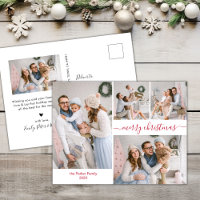 Modern Red Script 5 Multiple Christmas Foto