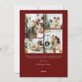 Modern Red Script Frohe Weihnachten 5 Foto (Rückseite)