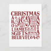 Modern Red Script Fun Weihnachten Untergrundbahn E (Vorderseite)