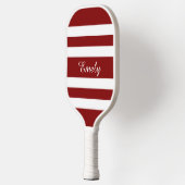 Modern Red Script Name Pickleball Schläger (Links)