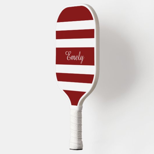 Modern Red Script Name Pickleball Schläger (Links)