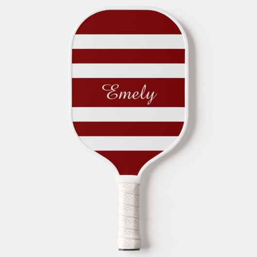 Modern Red Script Name Pickleball Schläger (Vorderseite)
