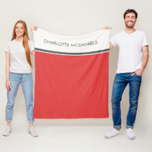 Modern Red Simple Personalisiert Name