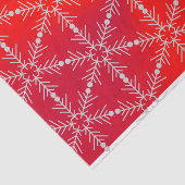Modern Red Snowflakes Weihnachten Seidenpapier (Ausschnitt)