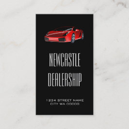 Modern Red Sports Car Deal Visitenkarte