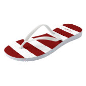 Modern Red Strips Name Badesandalen (Schrägansicht)
