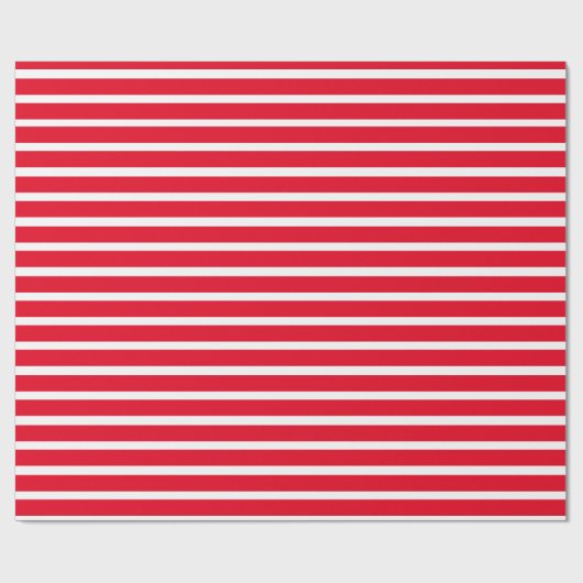 Modern Red Strips Weihnachten Geschenkpapier (Flach)